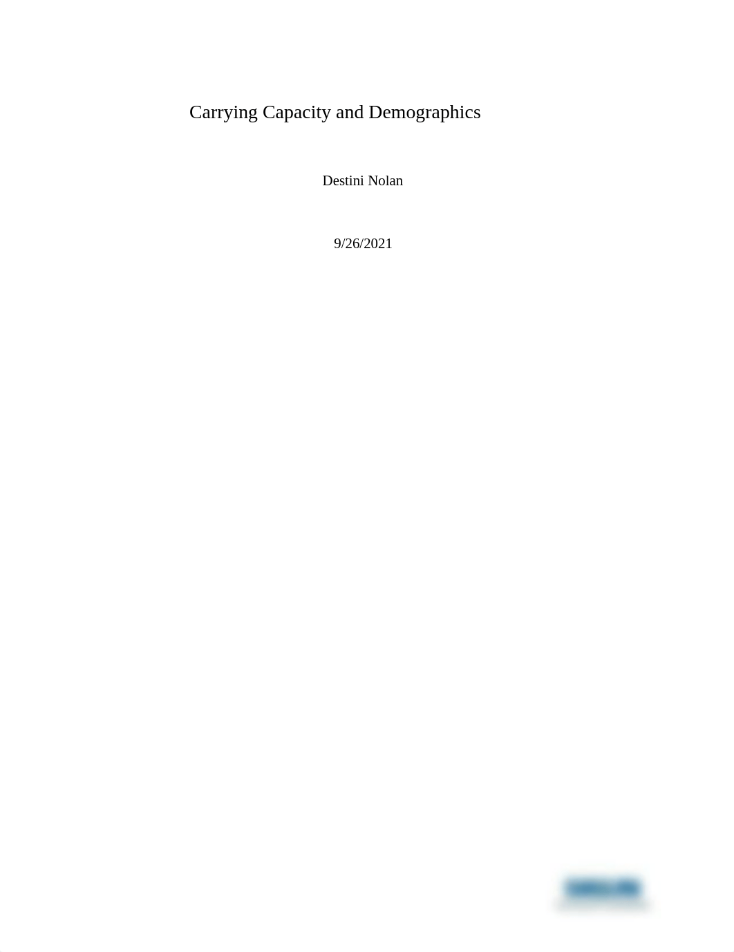 Carrying Capacity and Demographics Lab report t- Destini Nolan.pdf_dg8zy01qwry_page1