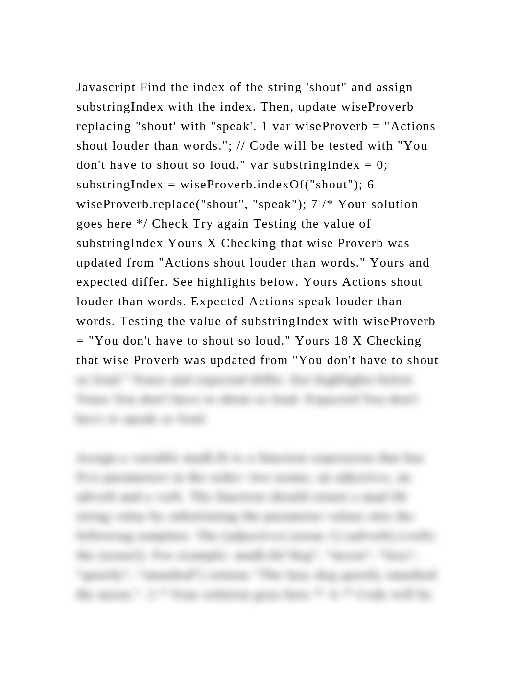 Javascript Find the index of the string shout and assign substring.docx_dg932bq3kfa_page2