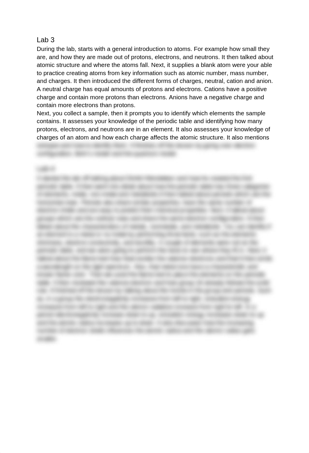 Lab 3 and 4- atomic structure and periodic table trends lab report_knowledge check - Cylie Lagao.doc_dg96fyqhfyq_page1