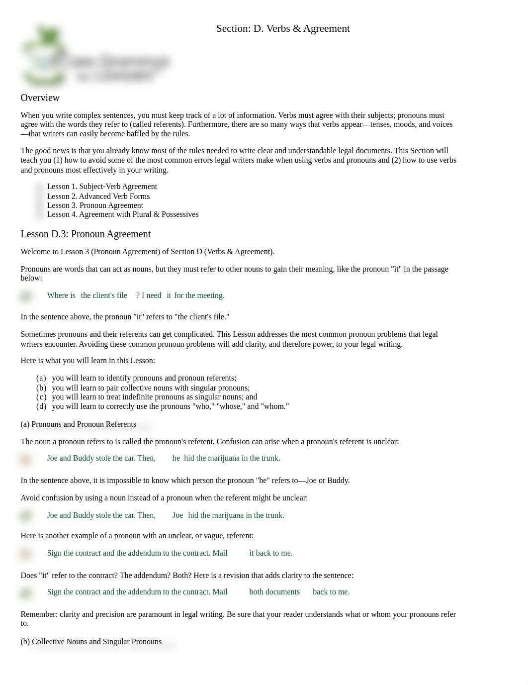 D.3 Pronoun Agreement : CGL 3rd ed..pdf_dg9fjuyztys_page1