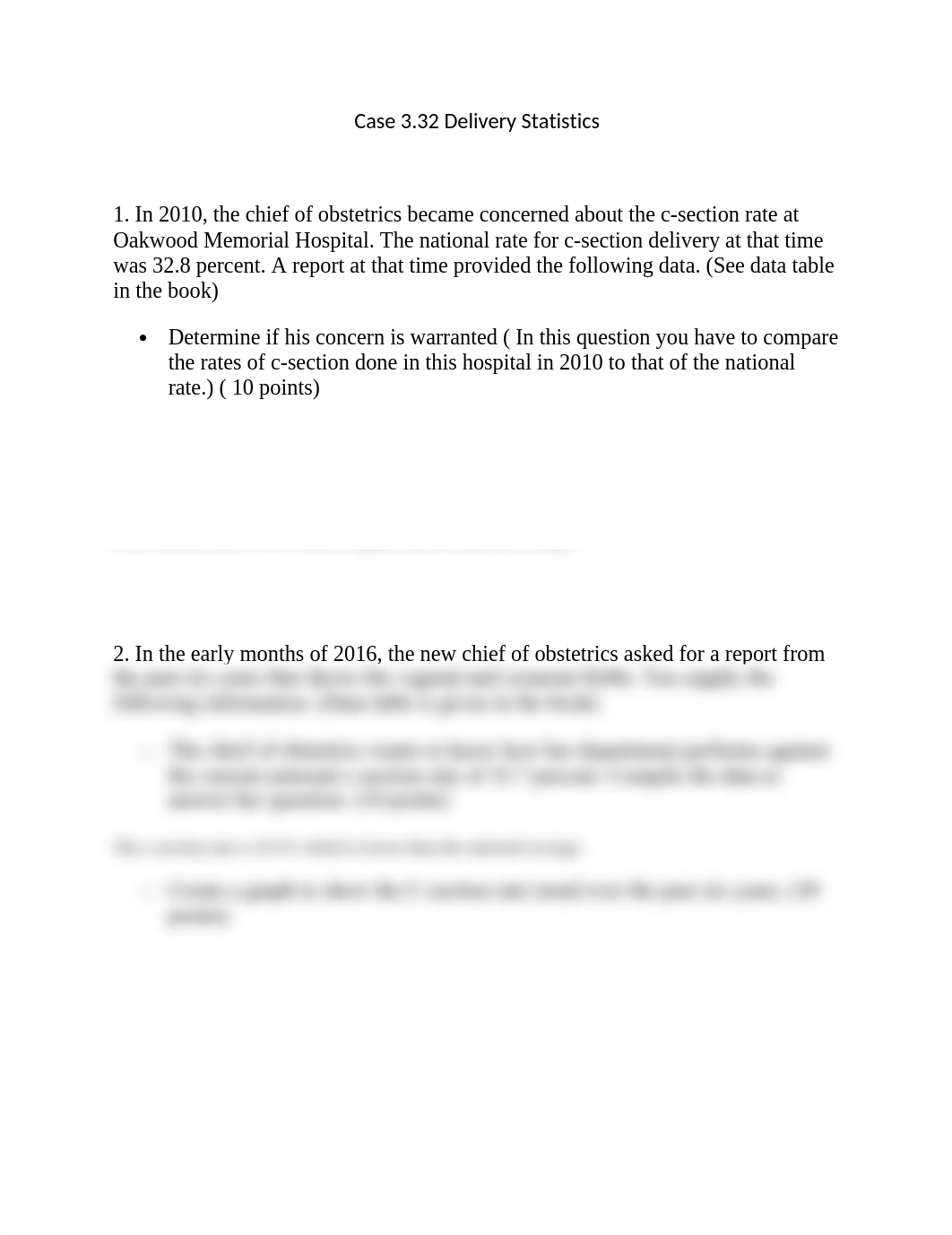 Case 3.32 Delivery Statistics HIM250 Barbra Harrison.docx_dgaa4fcyvpl_page1