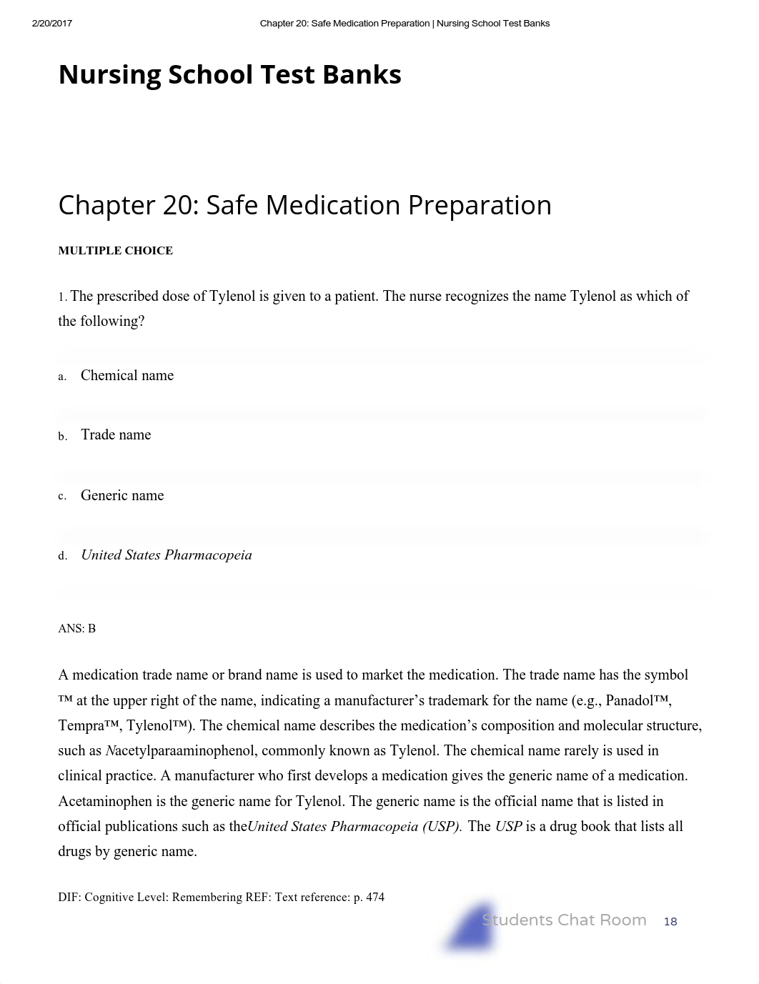 Chapter 20_ Safe Medication Preparation _ Nursing School Test Banks_dgam0fedhgv_page1