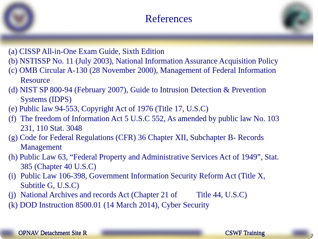 OPNAV CSWF PQS - 103 Law Ethics Forensics.ppt_dgasi70xp09_page2