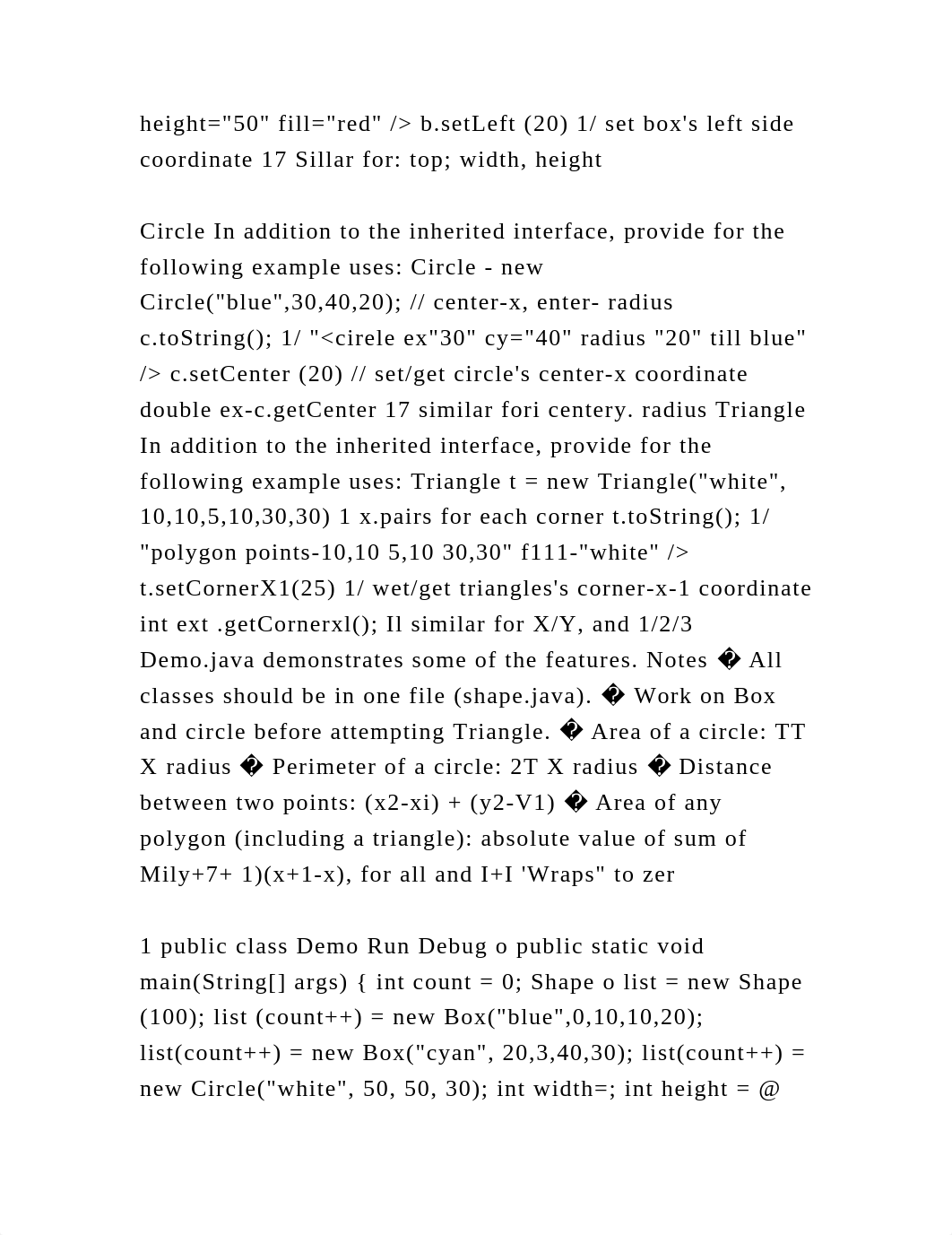 demo.java Shapes 2 Shapes Polymorphism Create a set of classes deriv.docx_dgbct54ixfq_page3