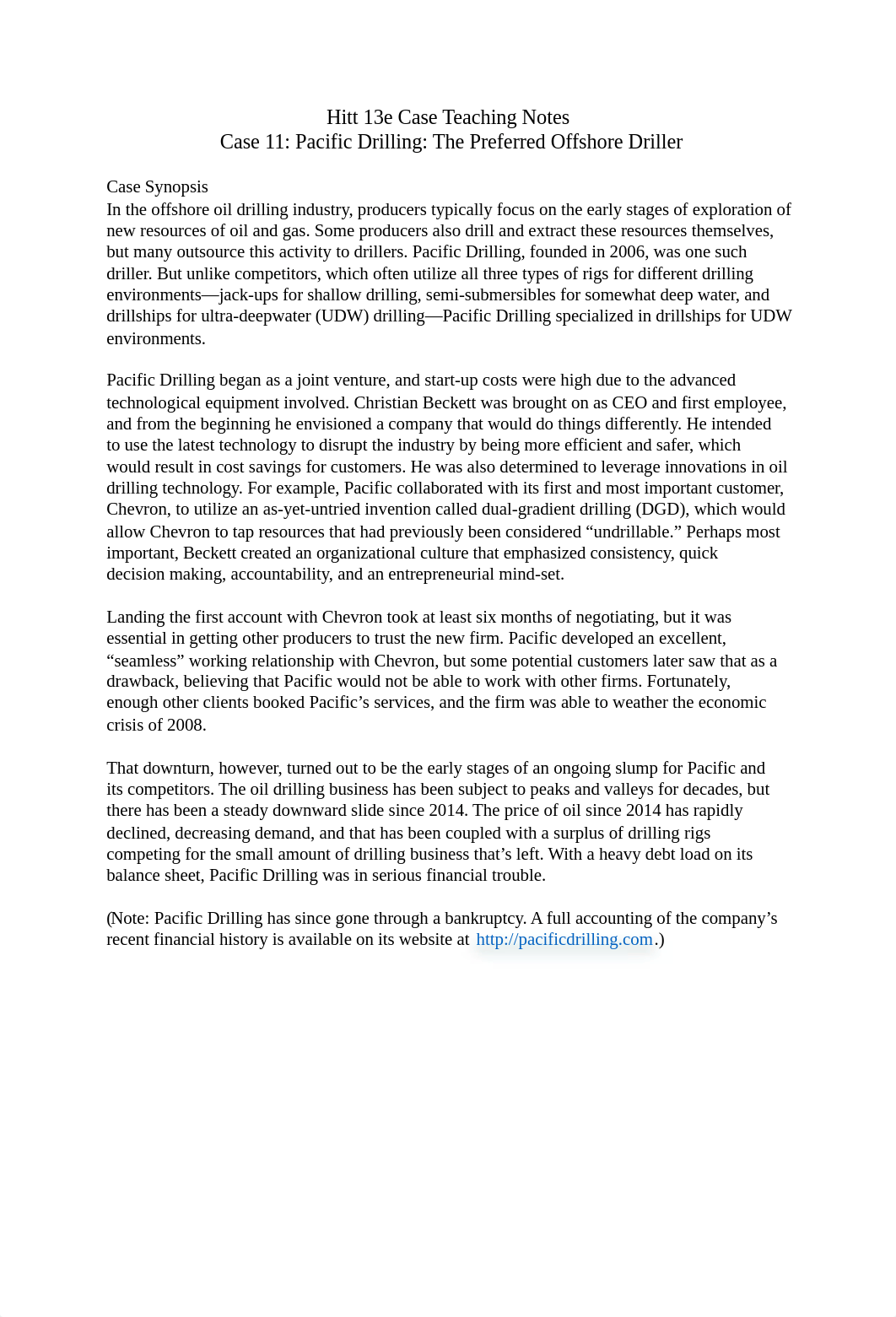 hitt_13e_case_notes_case11_pacific drilling.docx_dgbhbxyxtb9_page1