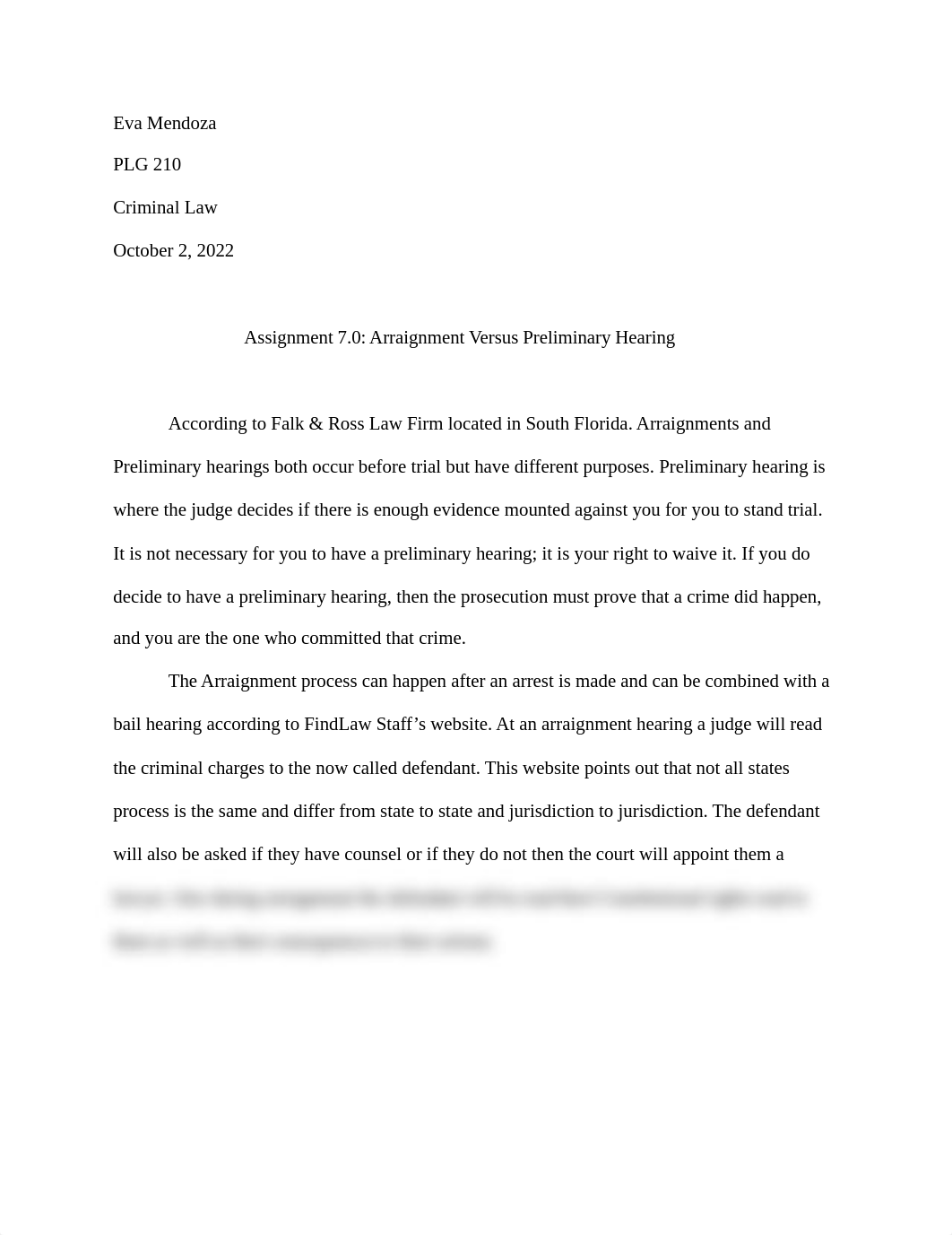 Assignment 7  Arraignment Versus Preliminary Hearing.docx_dgbl43g6lf2_page1