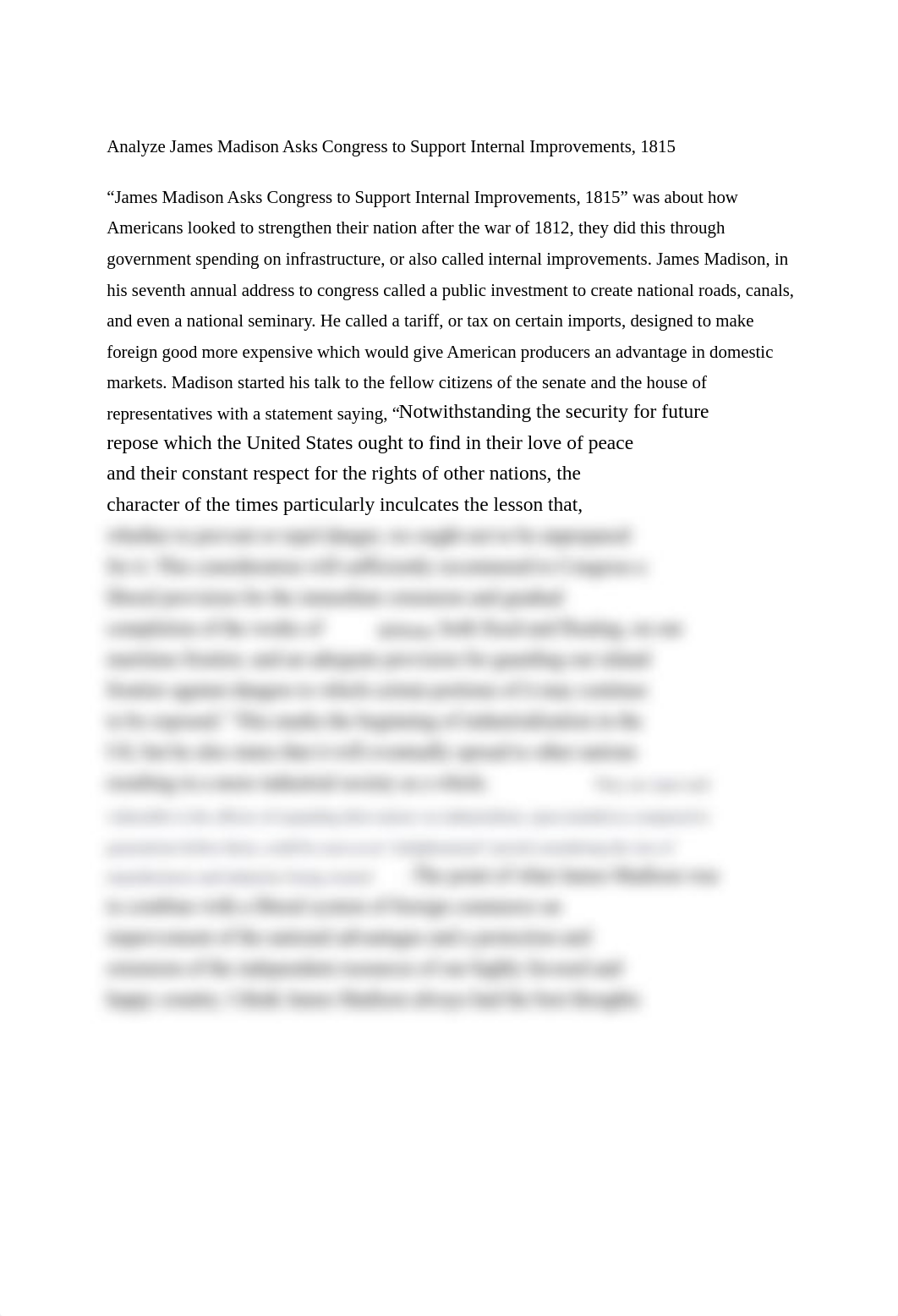 Analyze James Madison Asks Congress to Support Internal Improvements.docx_dgbsz6lqx4v_page1