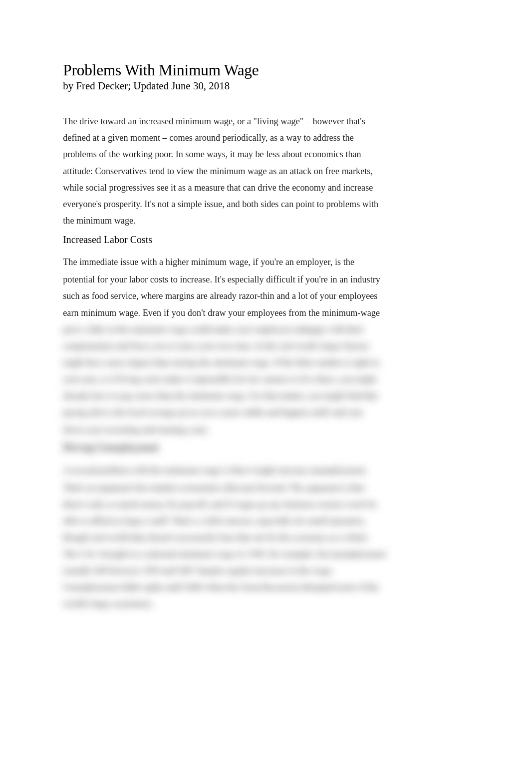 Problems With Minimum Wage - Fred Decker.docx_dgc3k3em0vf_page1