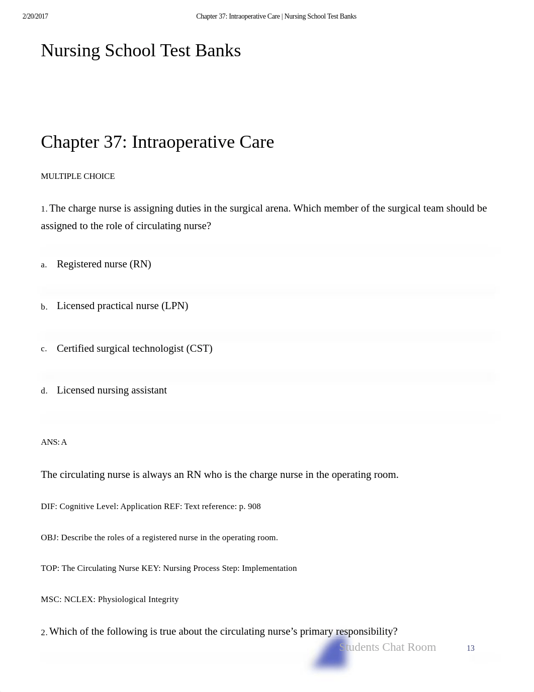 Chapter 37_ Intraoperative Care _ Nursing School Test Banks_dgc5zthuoti_page1