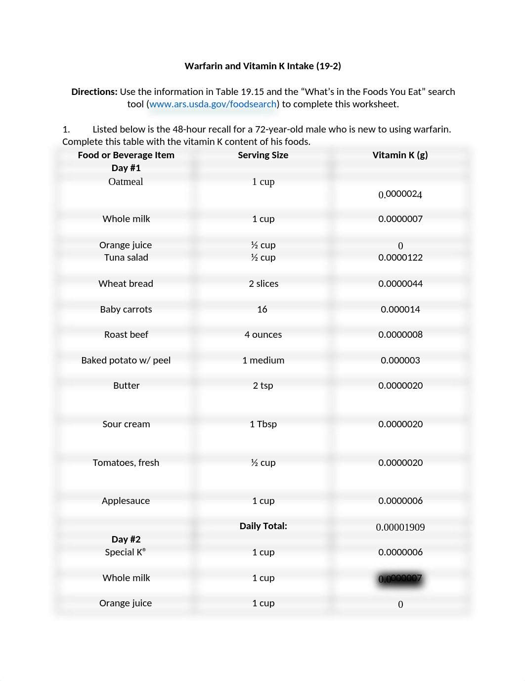 Warfarin and Vitamin K Intake Worksheet.docx_dgcm2joj6sg_page1