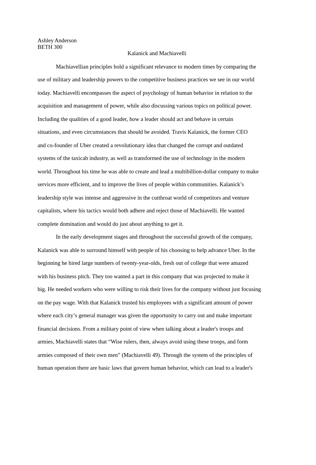 BETH Kalanick vs Machiavelli.docx_dgcniinr382_page1