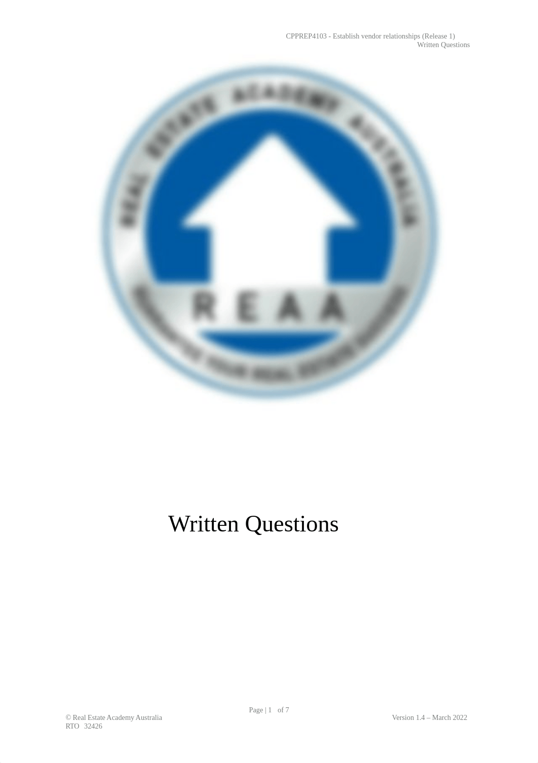 REAA - CPPREP4103 - Written Questions v1.4 answers.docx_dgd3b3gtk6v_page1