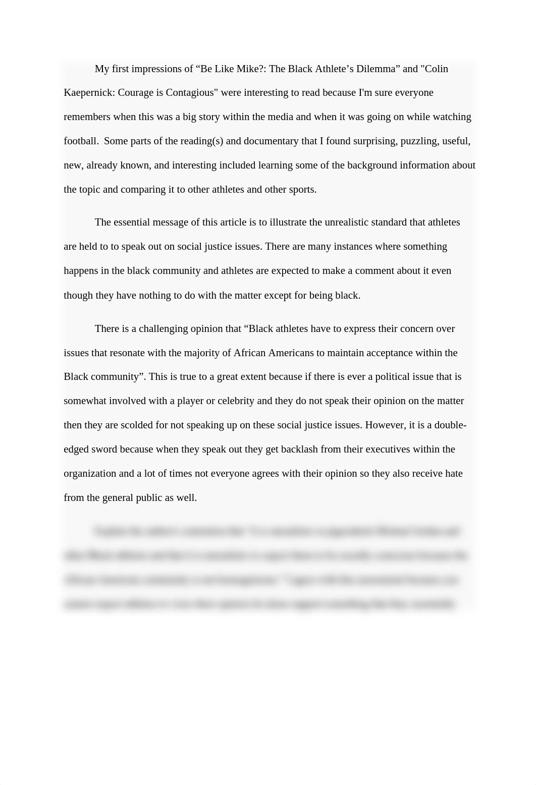 "Be Like Mike__ The Black Athlete's Dilemma" and _Colin Kaepernick_ Courage is Contagious_.docx_dgd3gkho1zy_page1