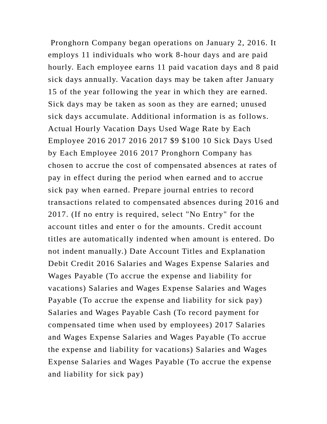 Pronghorn Company began operations on January 2, 2016. It employs 11 .docx_dgd5nhde03x_page2