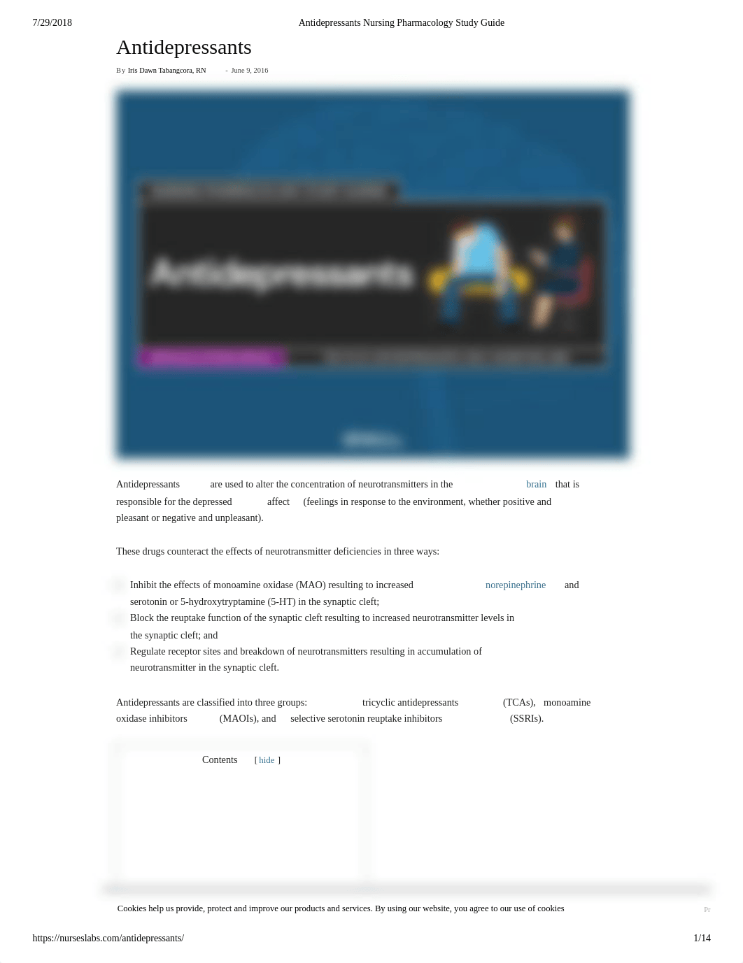 Antidepressants Nursing Pharmacology Study Guide.pdf_dgdn8c57wqe_page1