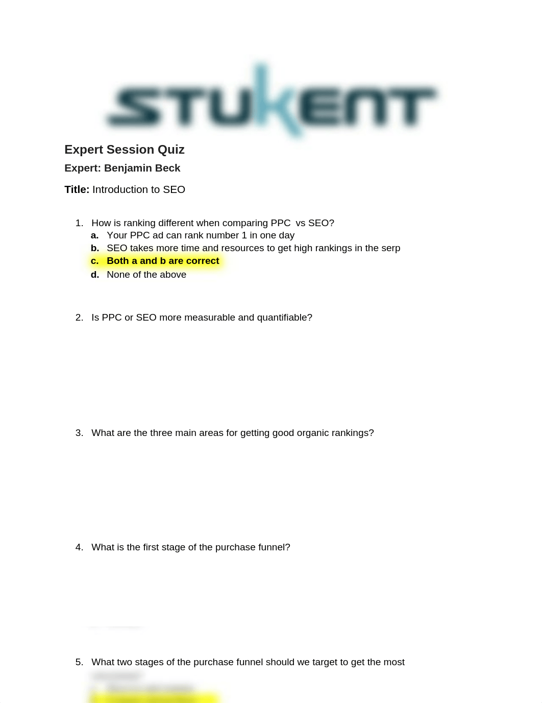 Chapter 5 Expert Session - Introduction to SEO Quiz.docx_dgdx5yxzq70_page1