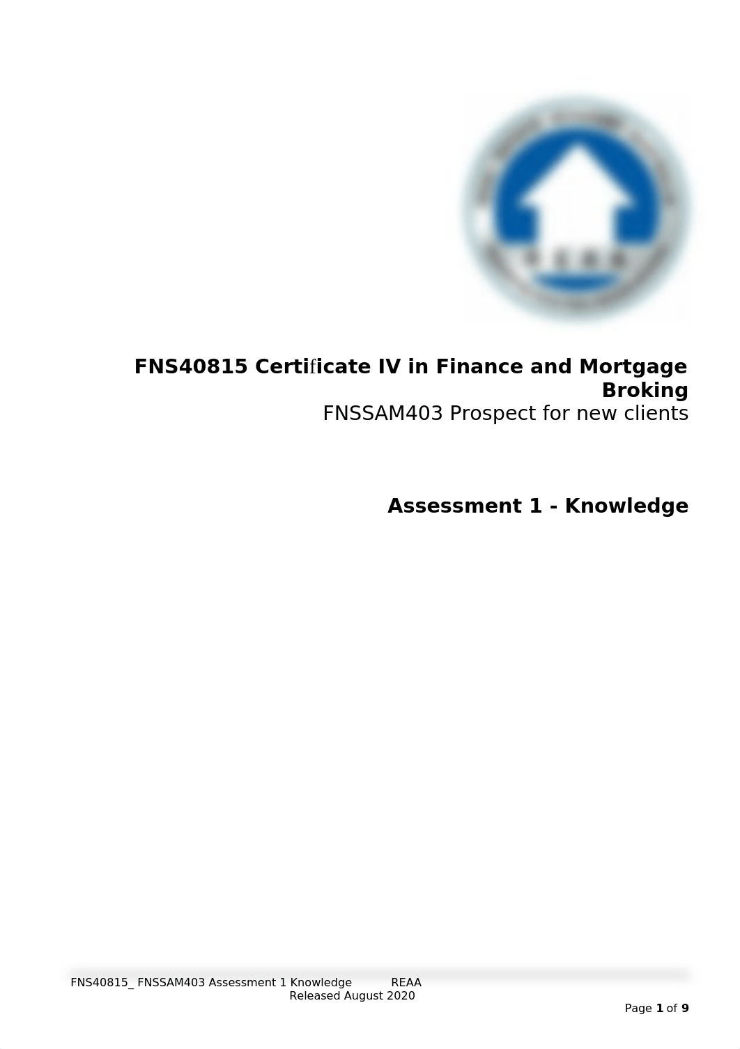 FNS40815_FNSSAM403_Assessment 1_ Knowledge.docx_dge78l33tvy_page1