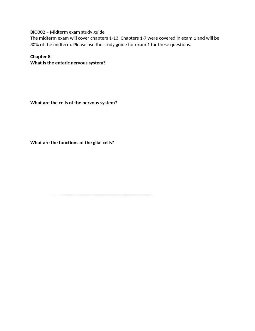 BIO302 - Midterm exam study guide .docx_dgeaz61wvqi_page1