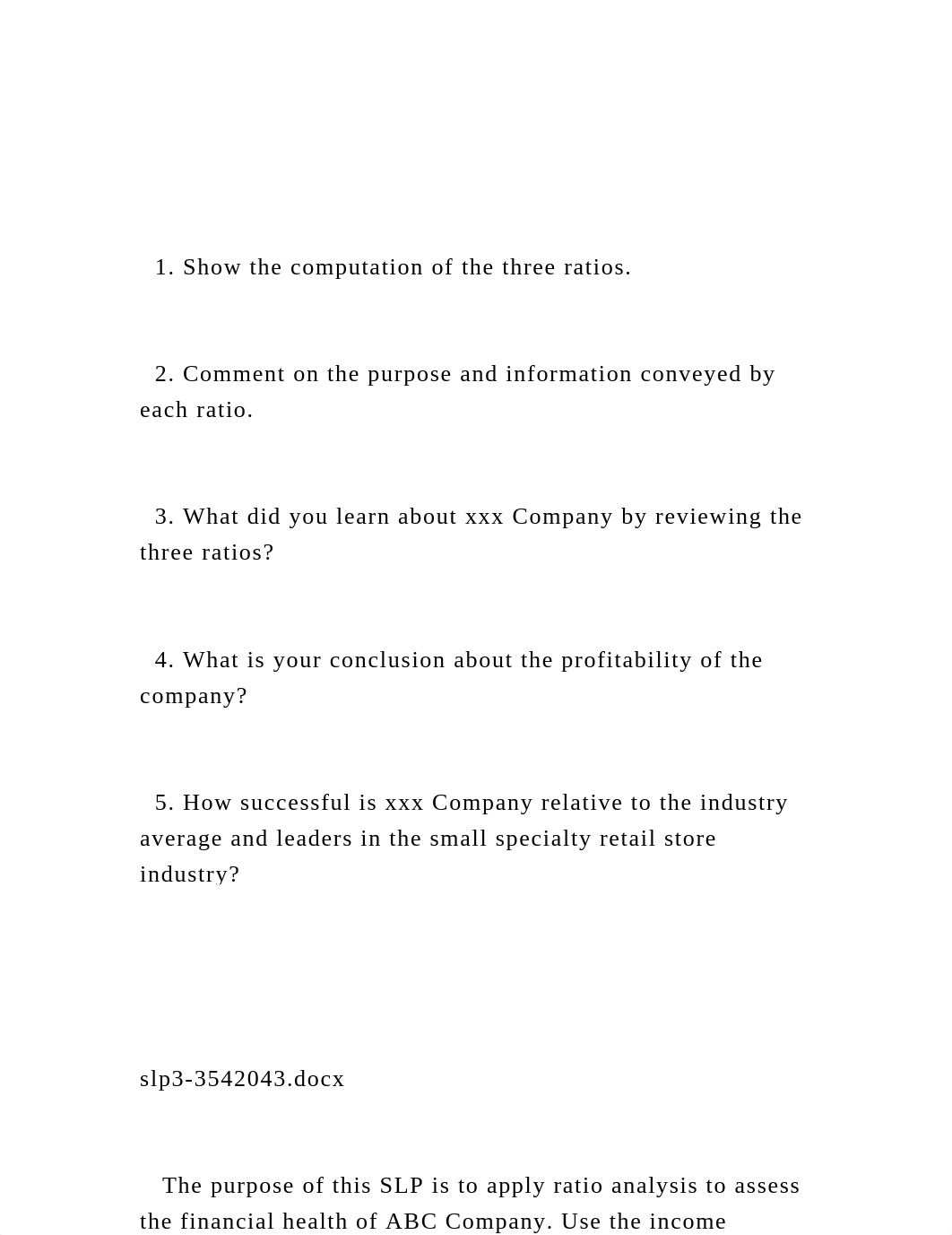 1. Show the computation of the three ratios.   2. Comment.docx_dgehm6rahfq_page2