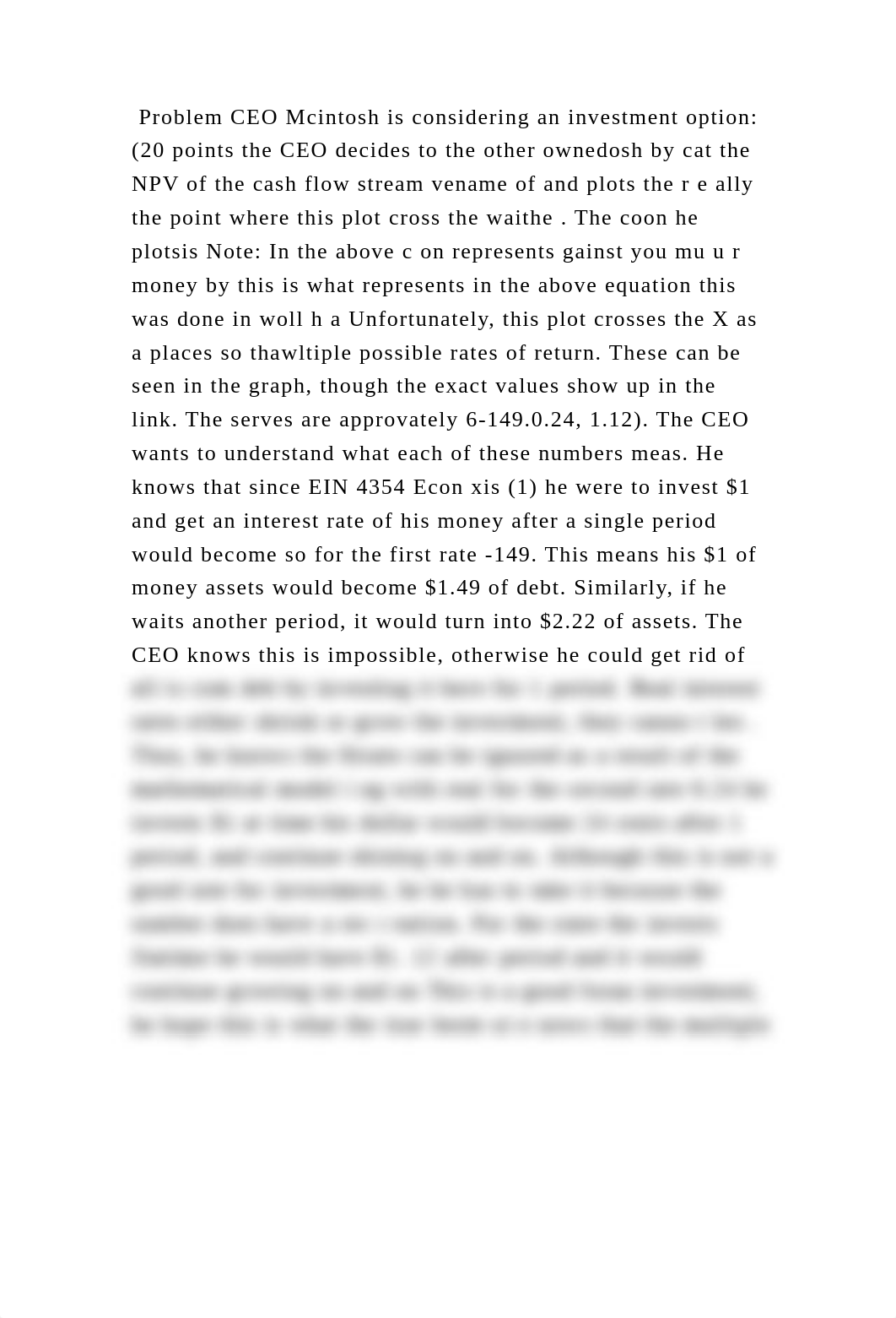 Problem CEO Mcintosh is considering an investment option (20 points .docx_dgezazgc305_page2