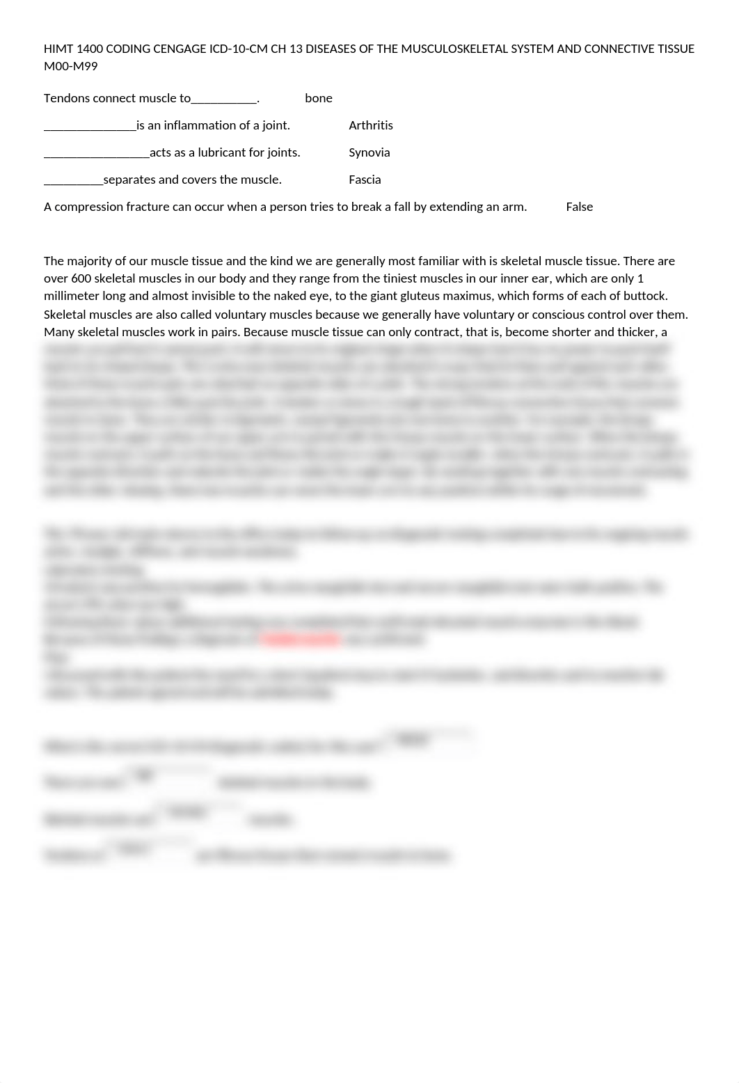 CengageChapter_18_PracticeTest_ICD-10-CM-CH 13_MUSCULOSKELETAL SYSTEM & CONNECTIVE TISSUE.docx_dgf0bg2gmud_page1