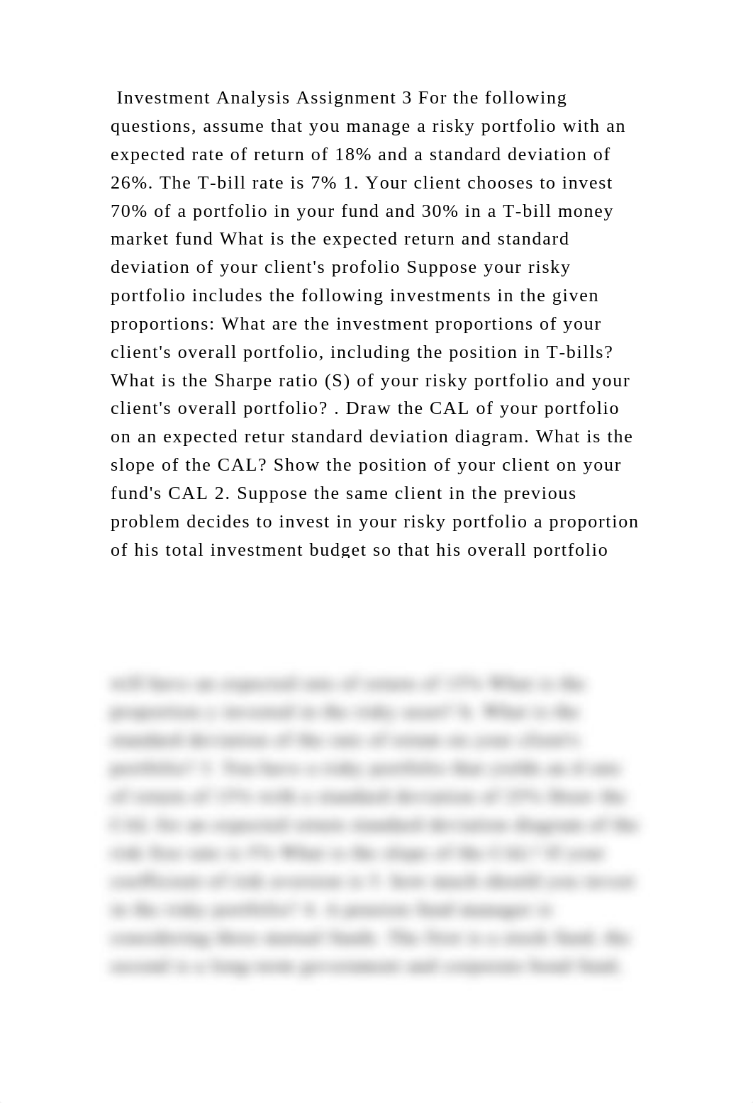 Investment Analysis Assignment 3 For the following questions, assume .docx_dgf403nwxdf_page2