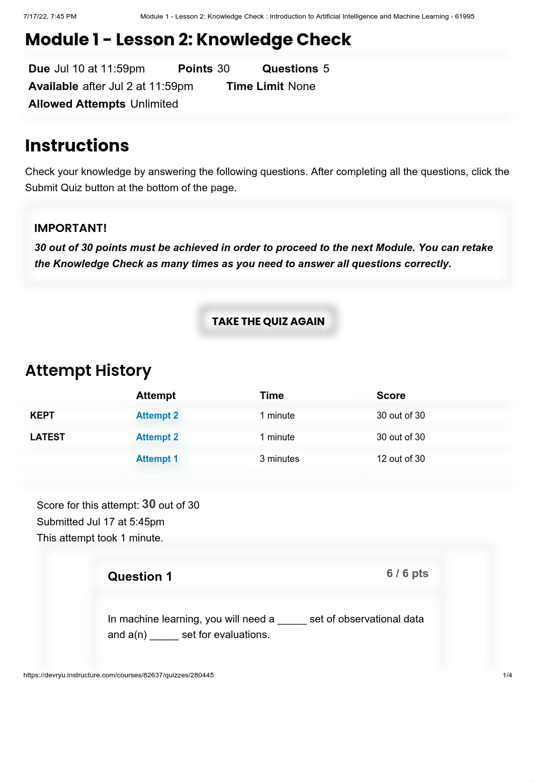 Module 1 - Lesson 2_ Knowledge Check _ Introduction to Artificial Intelligence and Machine Learning_dgf7du9jsd6_page1