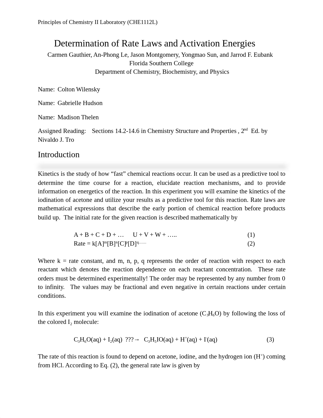 Exp 2- Determination of Rate Laws and Activation Energies_jfe3.docx.pdf_dgfc0r0gn5n_page1