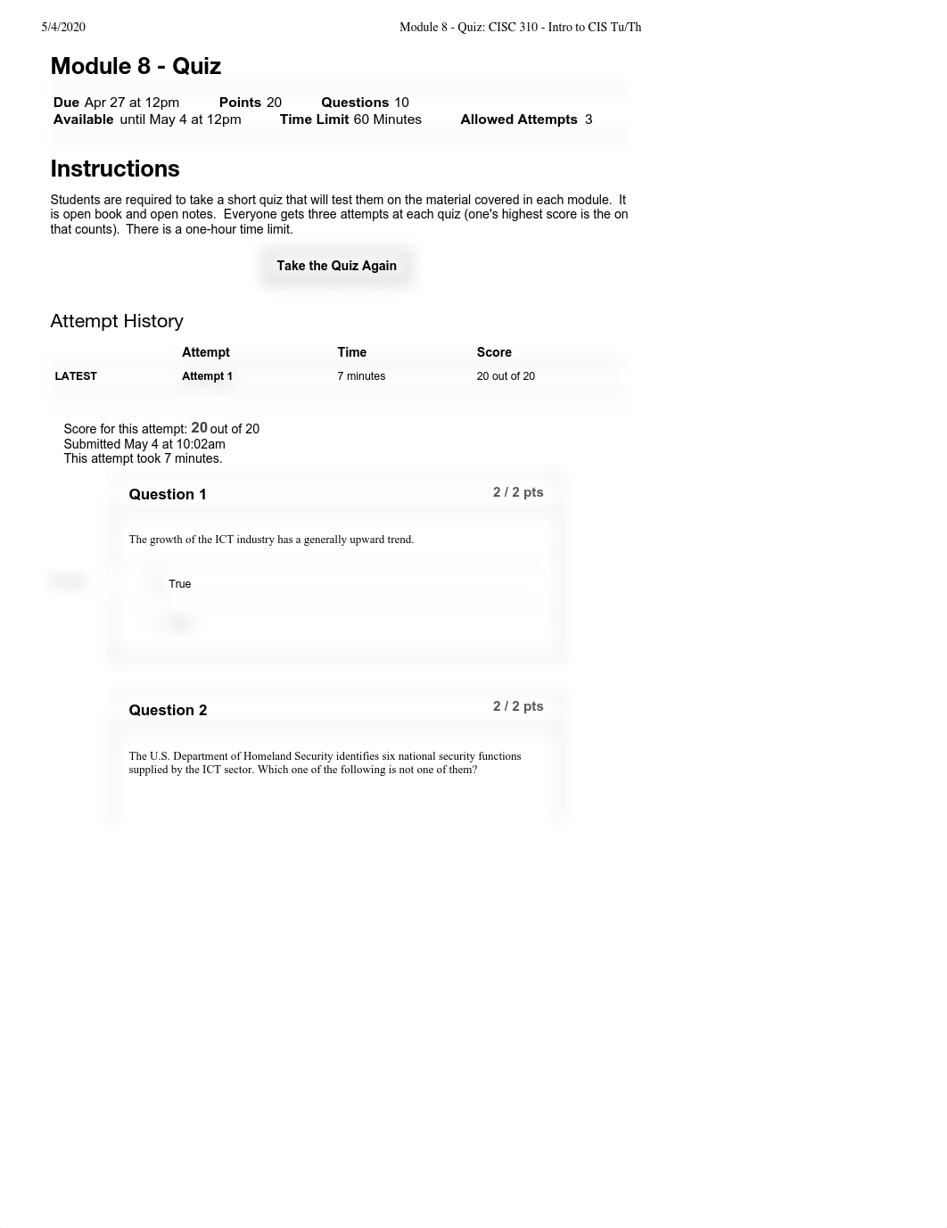 Module 8 - Quiz_ CISC 310 - Intro to CIS Tu_Th.pdf_dgfk2xahfu2_page1