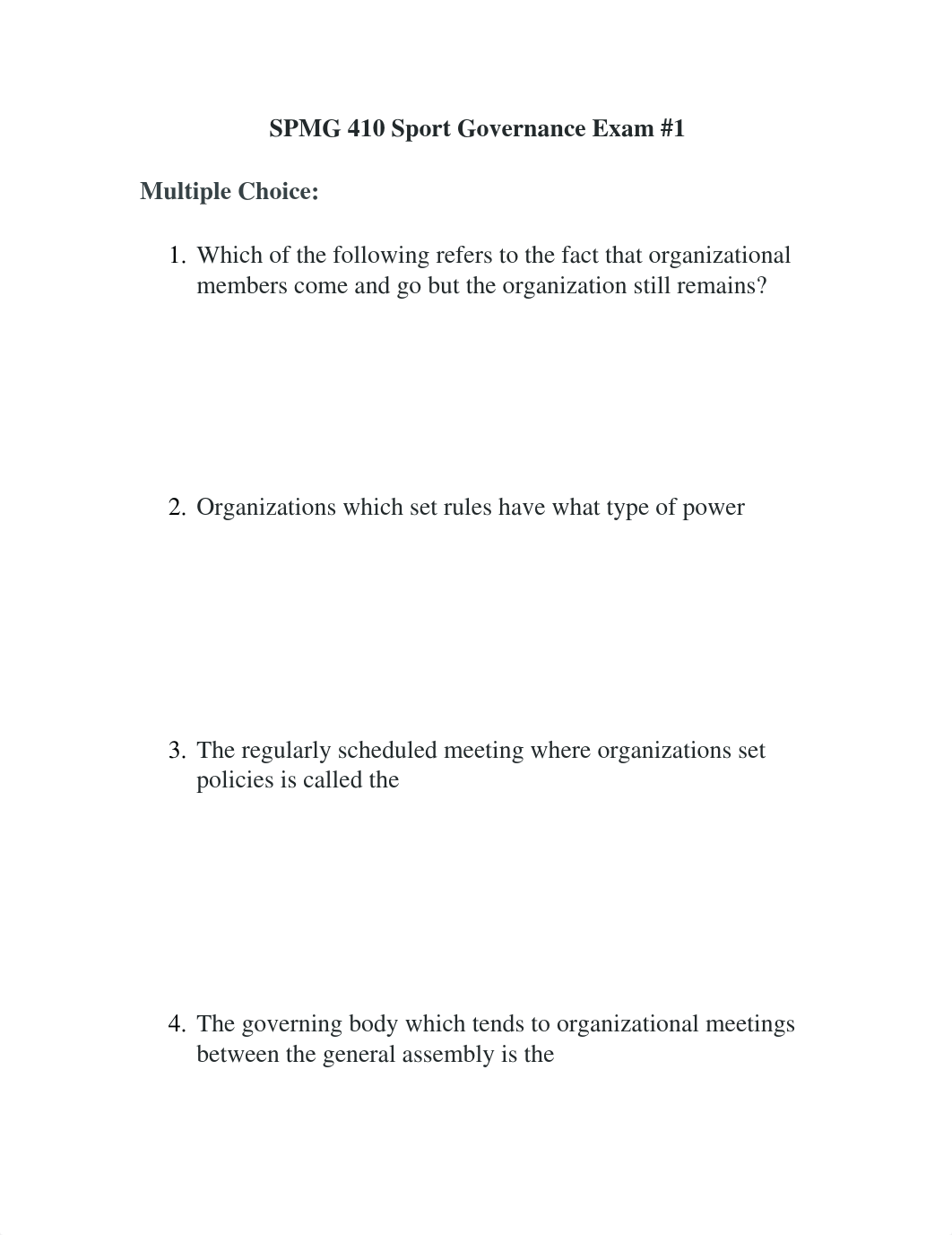 SPMG 410 Sport Governance Exam 1.docx_dgfmq305w7x_page1