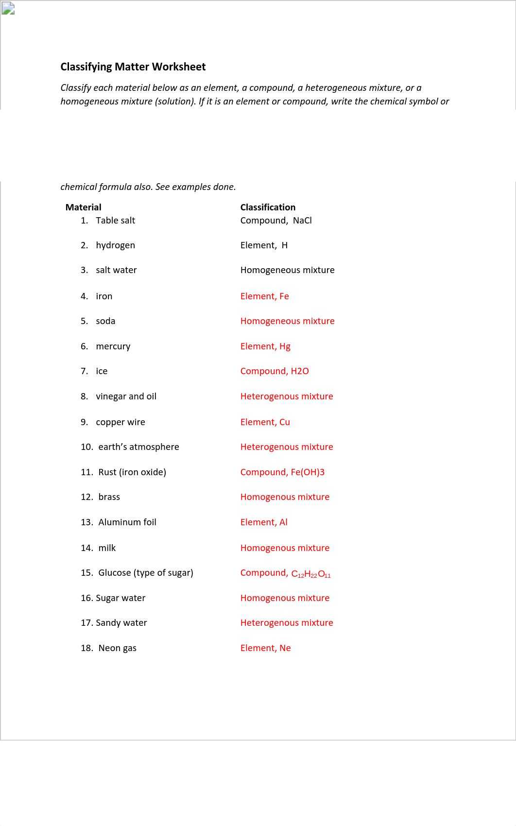 Classifying Matter Worksheet.pdf_dgfo848u331_page1