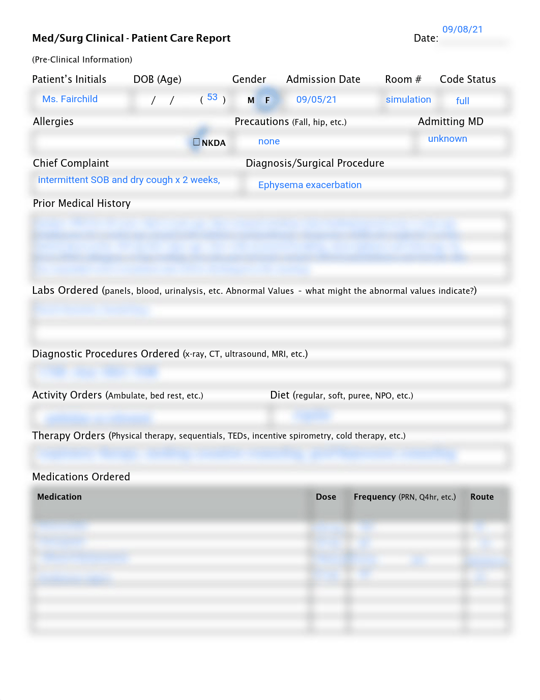 Patient Care Report - Ms. Fairchild (NovEx).pdf_dgfxbc7bi9v_page1