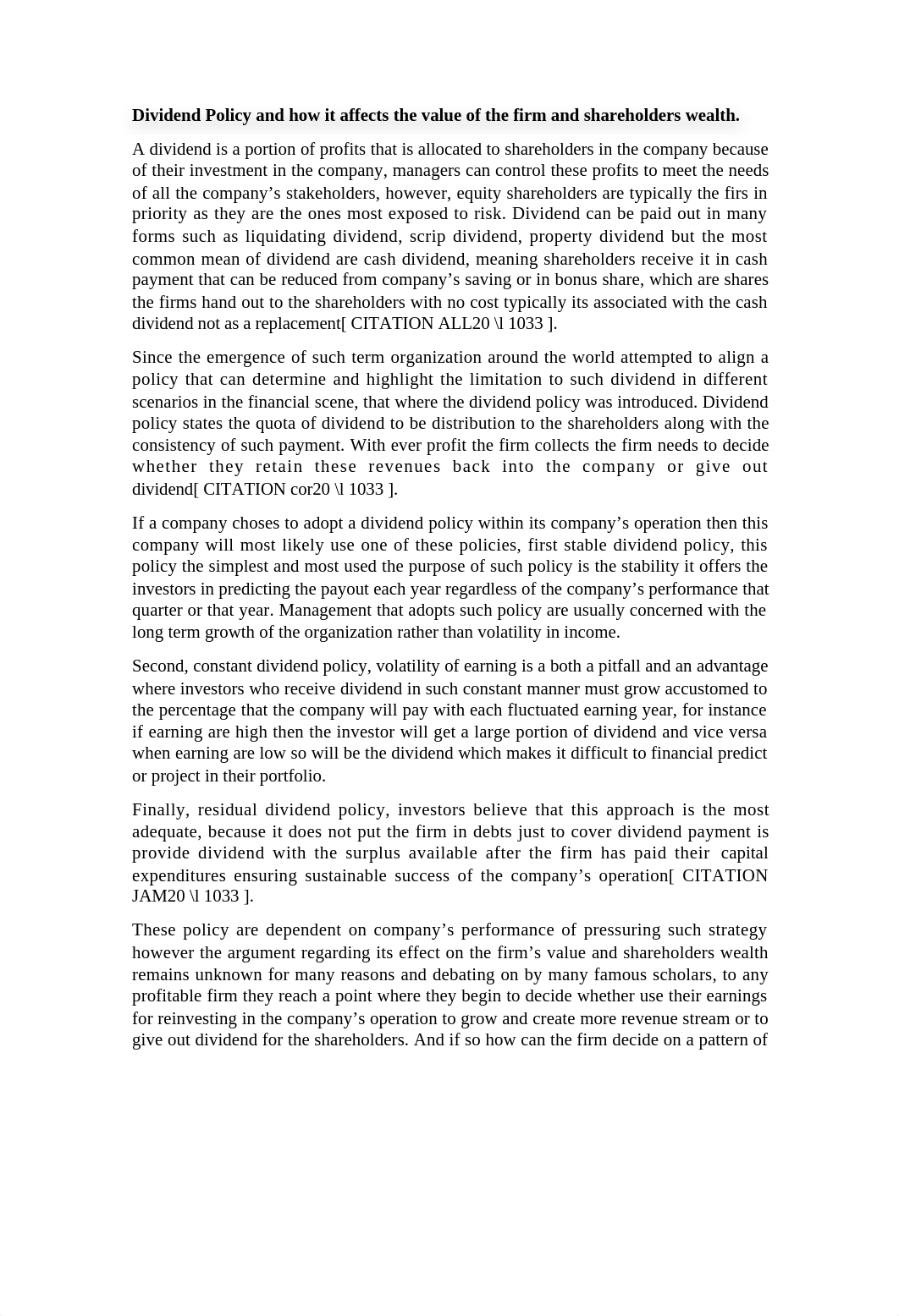 Dividend Policy and how it affects the value of the firm and shareholders wealth.docx_dggmwo568md_page1