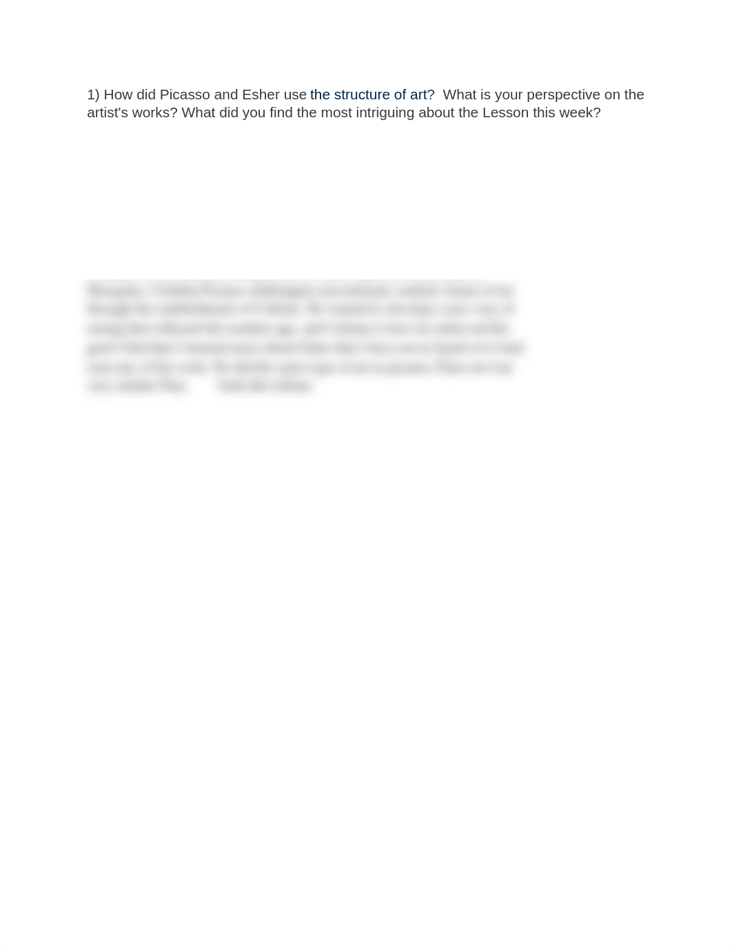 1) How did Picasso and Esher use the structure of art.odt_dggo42xv5e1_page1