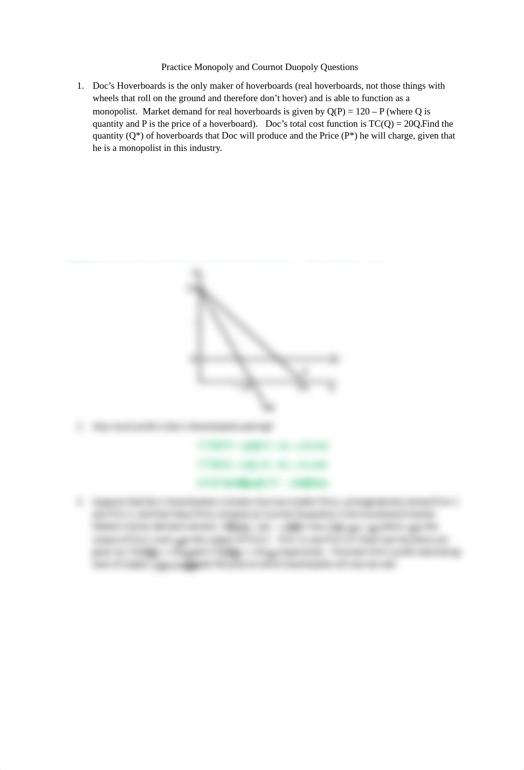 Practice Monopoly and Cournot Duopoly Questions - Solutions_dgh2u0pq9te_page1