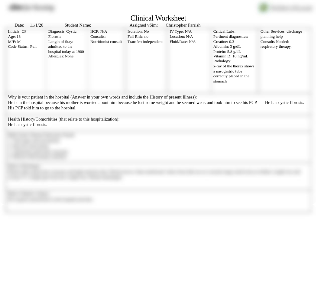 Clinical Worksheet Christopher Parrish.docx_dgh7fc4c7oa_page1