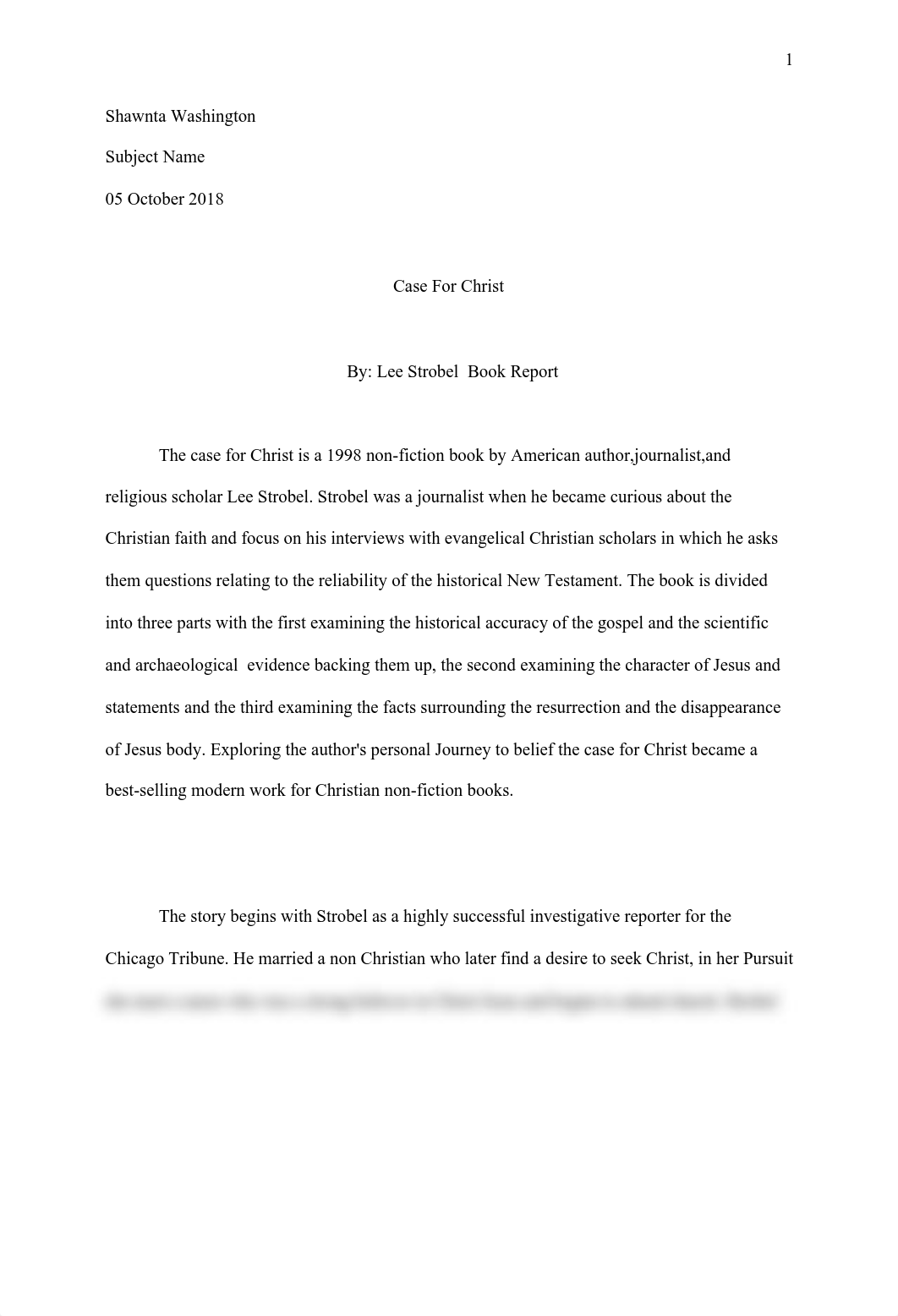 Lee Strobel Book Report. the case for Christ .pdf_dghihq1luqe_page1