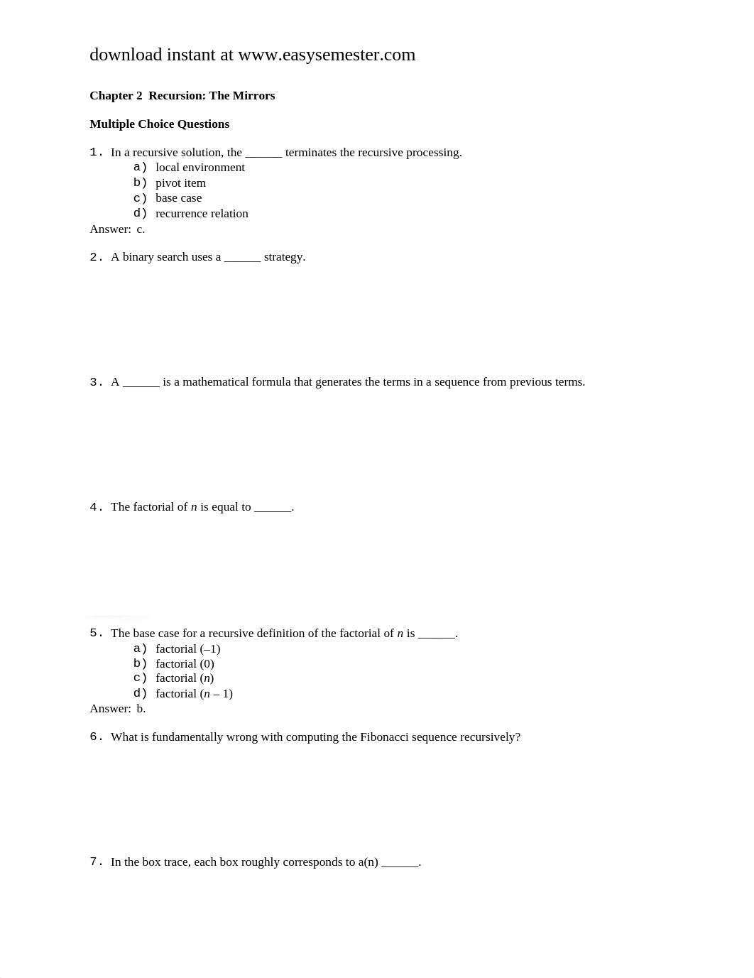 Test-Bank-for-Data-Abstraction-Problem-Solving-with-C-Walls-and-Mirrors-6E-6th-Edition_dghohyjky4y_page1