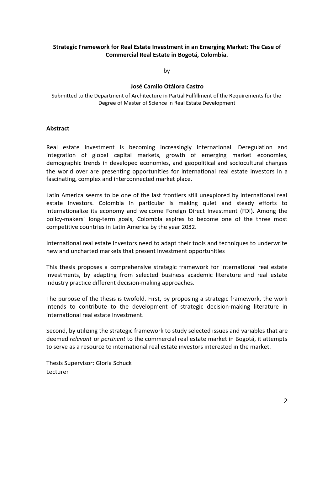 Strategic Framework for Real Estate Investment in Emerging Markets- The Case of Colombia.pdf_dghuphq46nc_page2