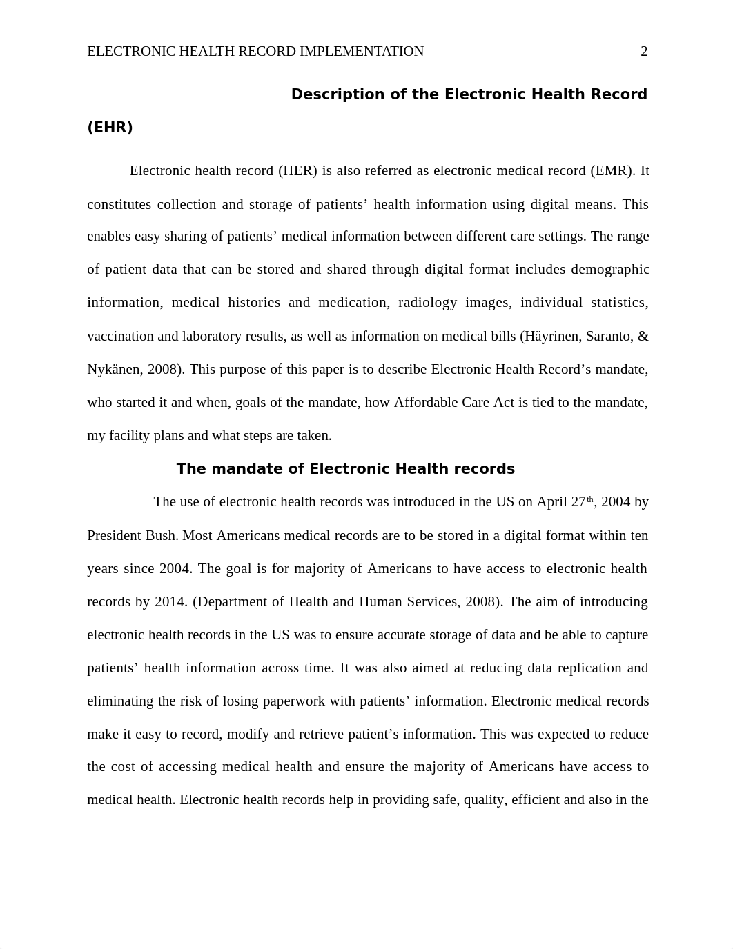 Meju Helen    Module  5 ELECTRONIC HEALTH RECORD IMPLEMENTATION NRSE_4510_1013_.docx_dghv83ftyvj_page2