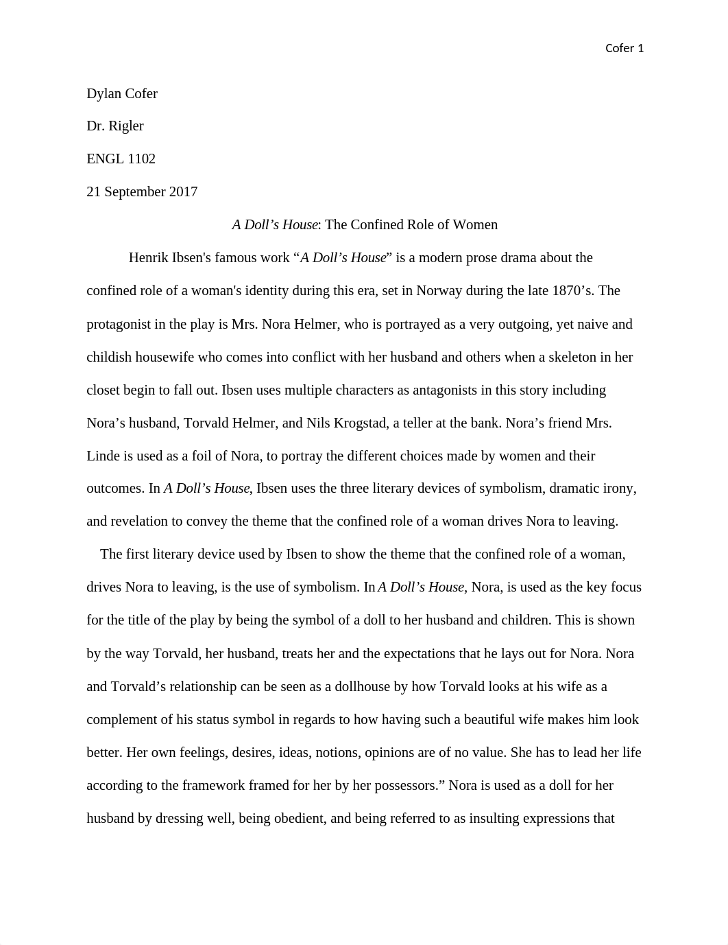 A Dolls House Final Paper 1.docx_dgi3i6o0a5f_page1