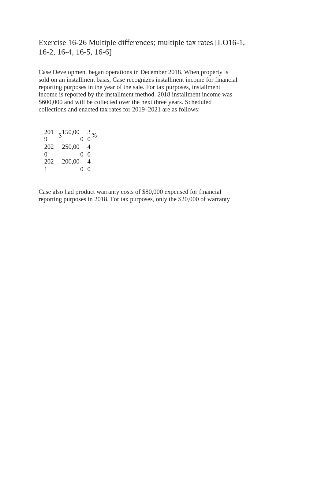 Exercise 16-26 Multiple differences; multiple tax rates .docx_dgi6fox3t1j_page1