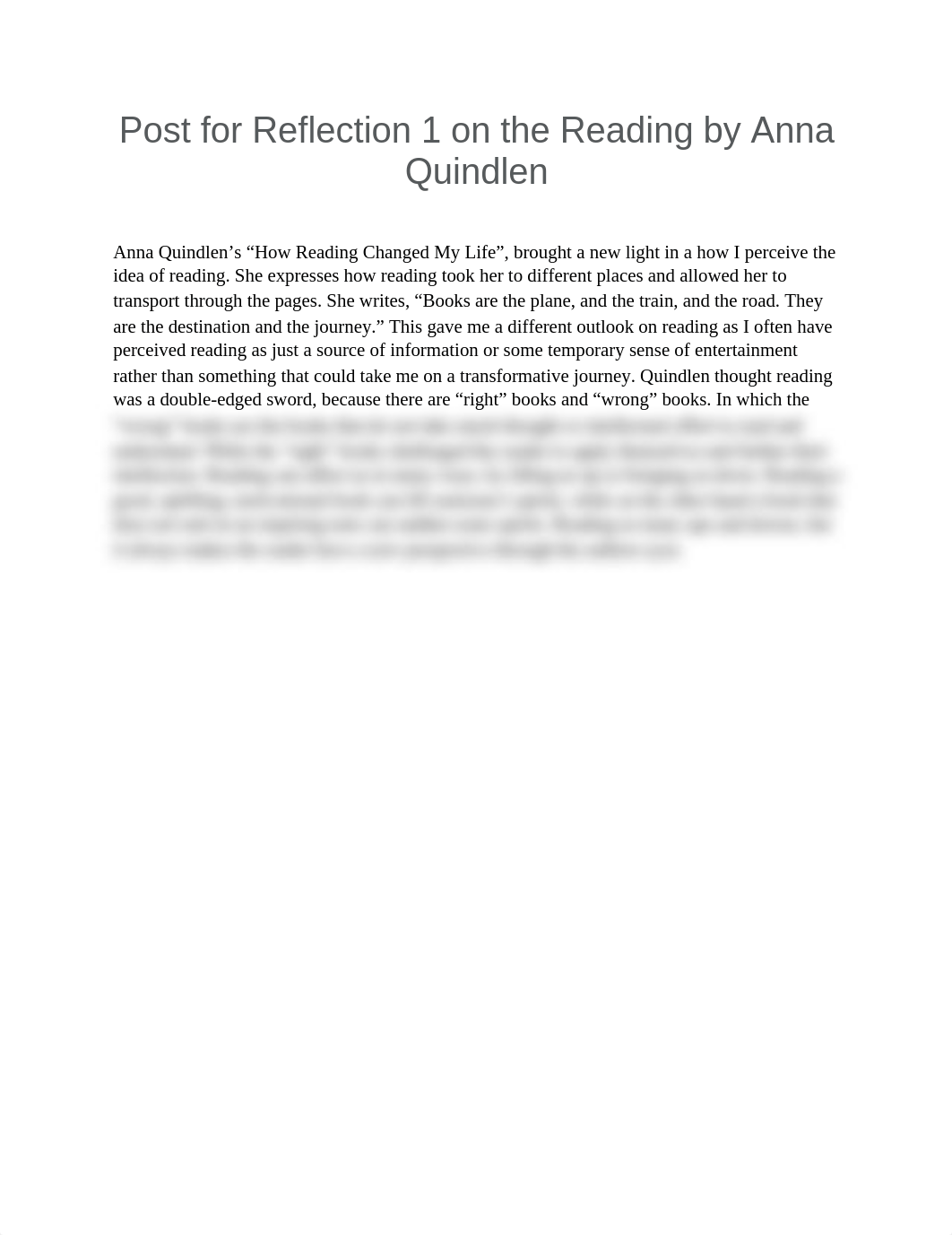 Post for Reflection 1 on the Reading by Anna Quindlen_dgia8gq5j0b_page1