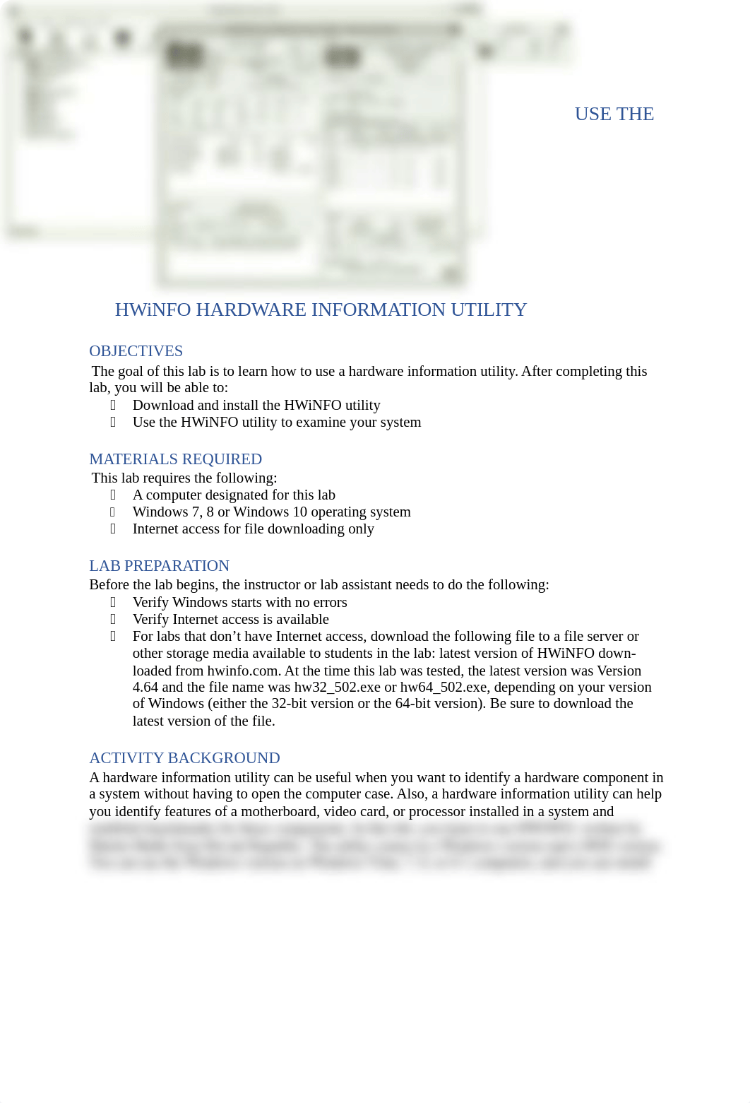 USE THE HWiNFO HARDWARE INFORMATION UTILITY_Francis.odt_dgj5k1kzrk7_page1