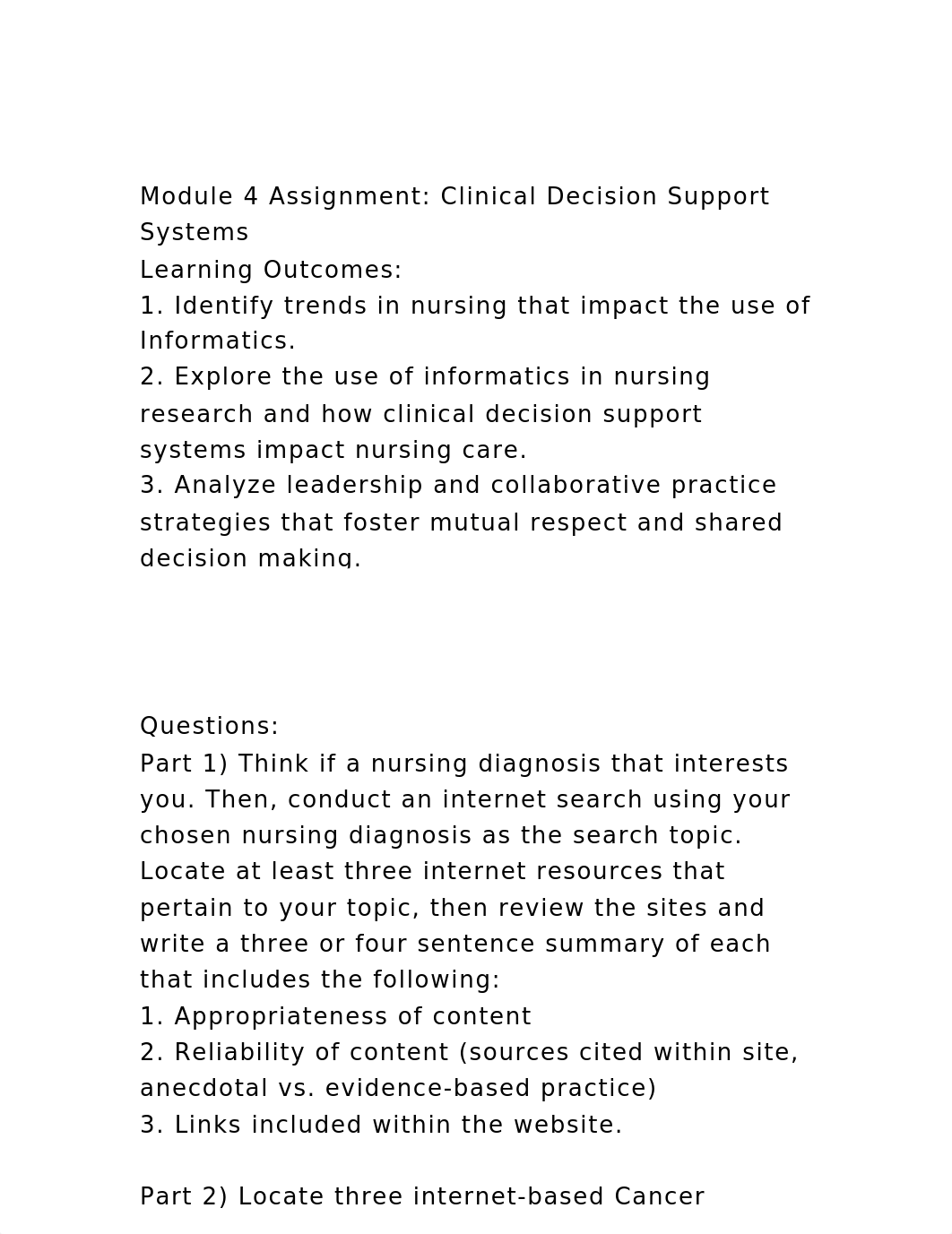 Module 4 Assignment Clinical Decision Support SystemsLearning O.docx_dgj9vudzbkf_page2