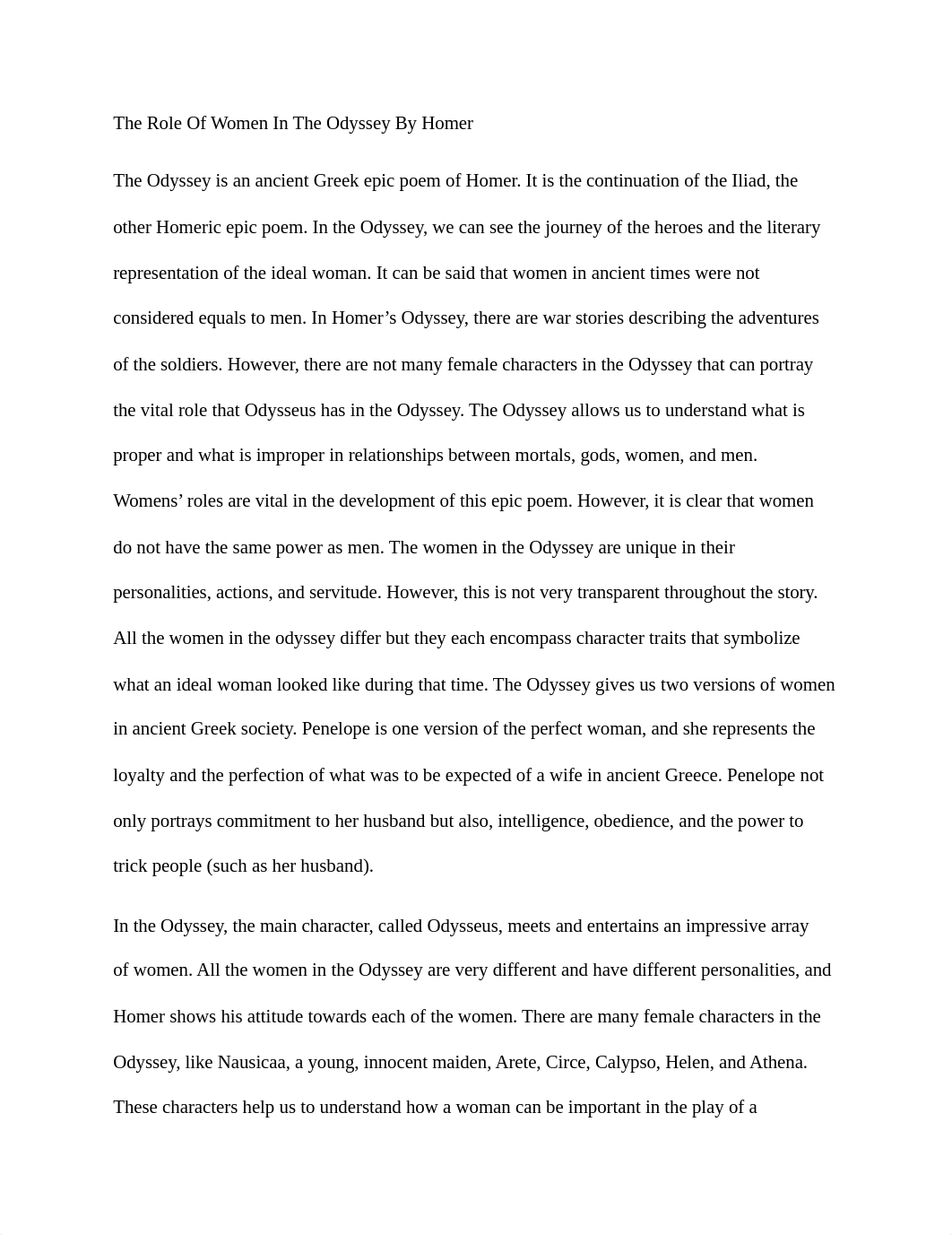 The Role Of Women In The Odyssey By Homer.docx_dgjfjgmtbb6_page1