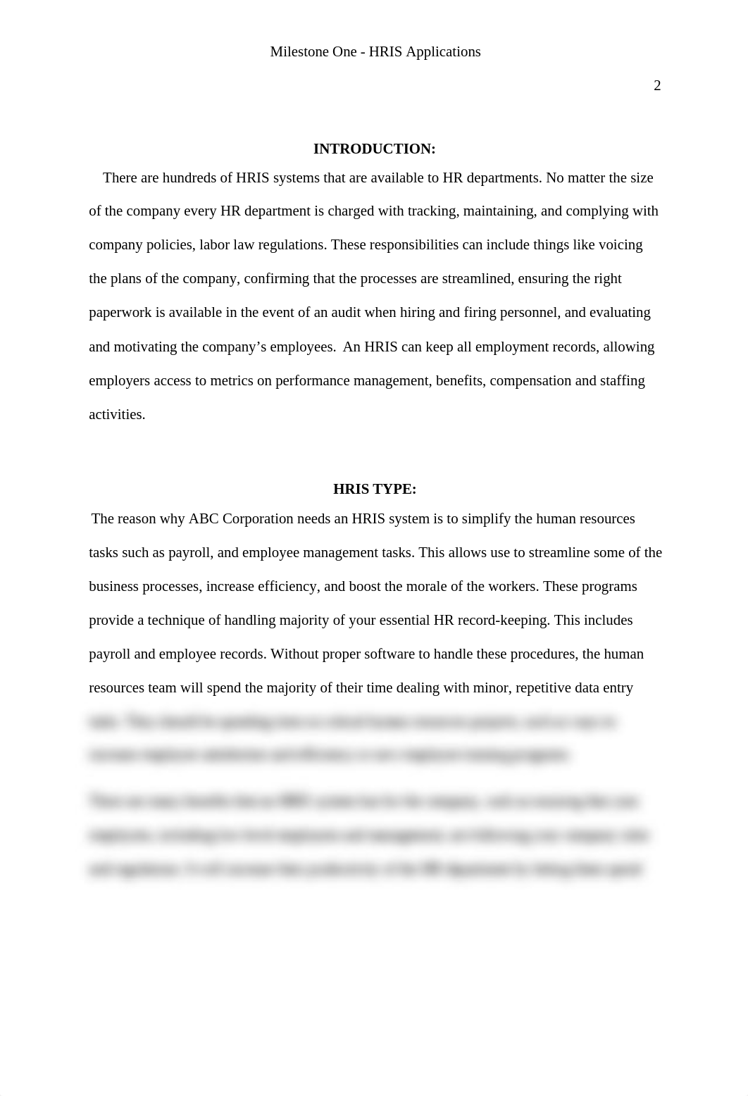 hknott_Milestone Three - PreparingaBusinessCaseforPurchasinganHRIS_072918.docx_dgjnuudkzlh_page2