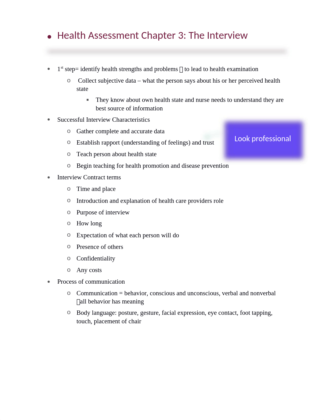 Health Assessment Chapter 3.docx_dgk1kizjavl_page1