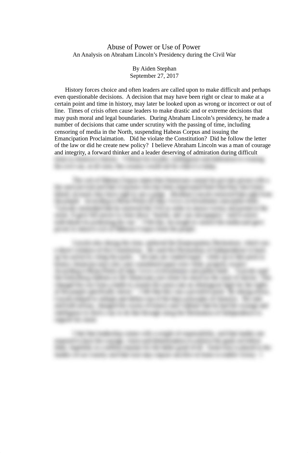 Aiden HISTORY Discussion 1 Abuse of Power or Use of Power.docx_dgk7p829ub1_page1