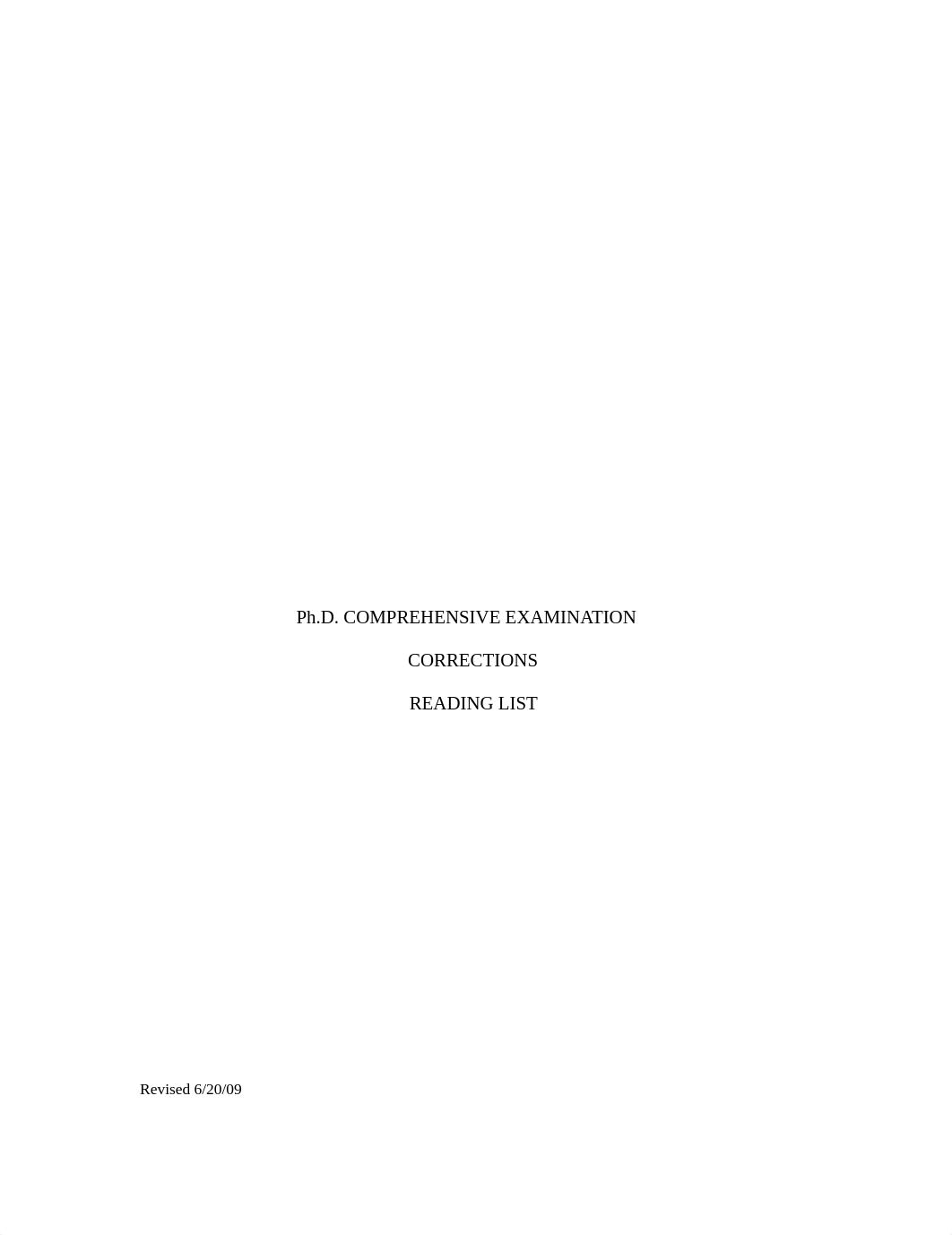 Cincinnati--Corrections PhD exam_reading_list 2009.pdf_dgkb59egl9b_page1